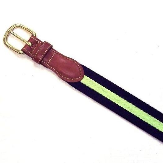 O'Connell's Cotton Surcingle Belt - Navy with Lime