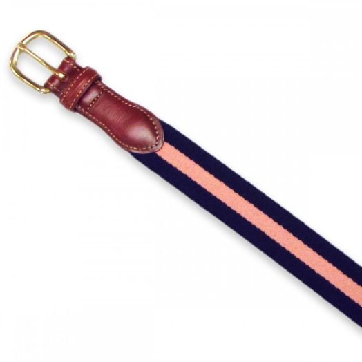 O'Connell's Cotton Surcingle Belt - Navy with Mango