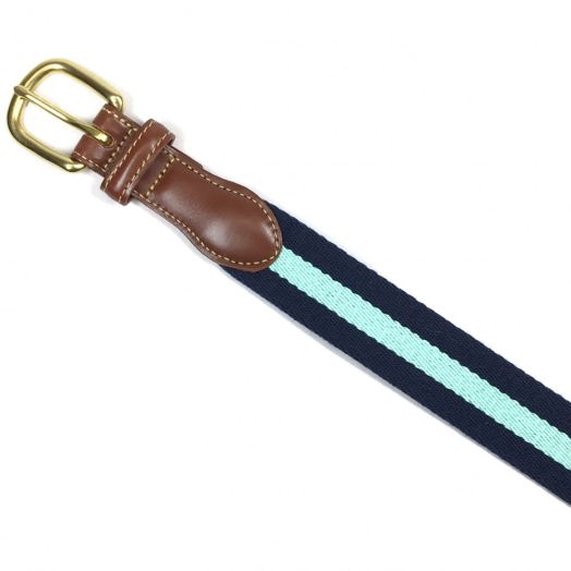 O'Connell's Cotton Surcingle Belt - Navy with Mint