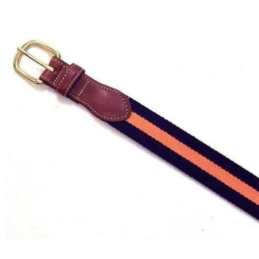 O'Connell's Cotton Surcingle Belt - Navy with Orange