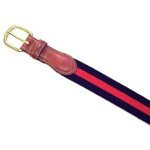 O'Connell's Cotton Surcingle Belt - Navy with Red