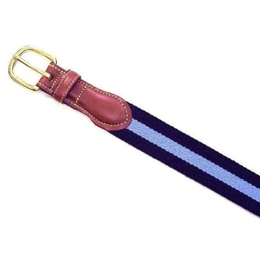 O'Connell's Cotton Surcingle Belt - Navy with Sky Blue
