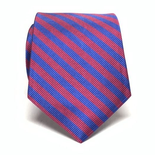 O'Connell's Cricket Stripe Necktie - Blue & Pink (59623)