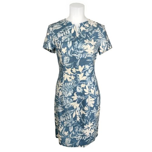 O'Connell's Short Sleeve Floral Dress - Teal (5105)