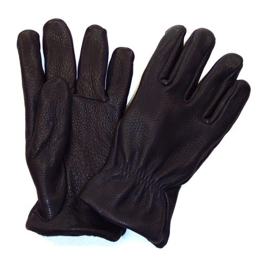 O'Connell's Deerskin Gloves with Polarfleece lining - Black