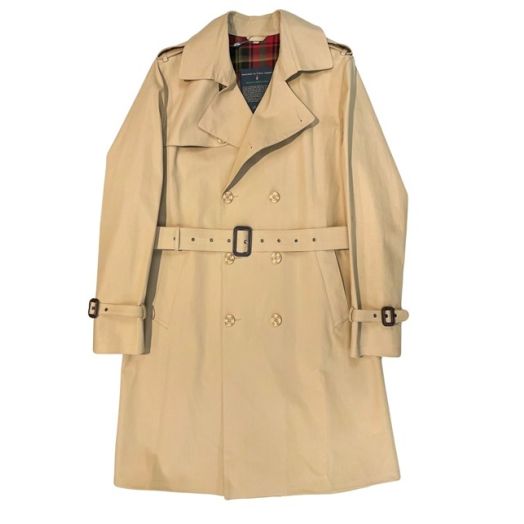 Mackintosh of Ireland Double Textured Cotton Mackintosh Trenchcoat - Camel