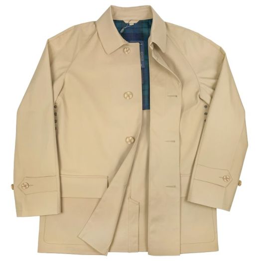 Mackintosh of Ireland Double Textured Cotton Short Raincoat - Camel