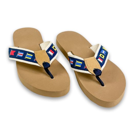 O'Connell's Flip Flops - Code Flags on Natural