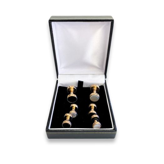 O'Connell's Formal Set - Reversible Mother of Pearl & Onyx with Gold (87697)