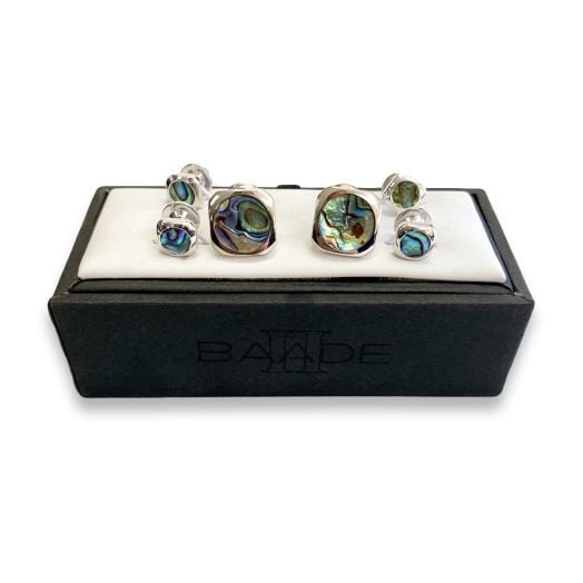 O'Connell's Formal Set - Smoked Abalone Cusion with Sterling Silver (86870)