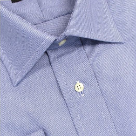 O'Connell's French Cuff Dress Shirt - Spread Collar - Blue Sharkskin