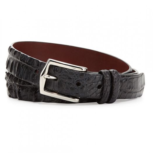 O'Connell's Genuine Hornback American Alligator Belt - Black