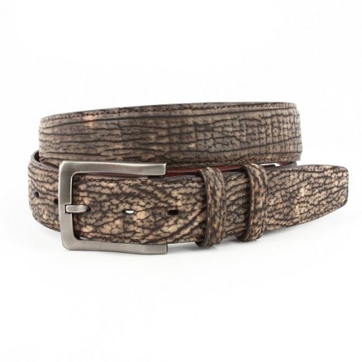 O'Connell's Genuine Sharkskin Belt - Saddle Brown
