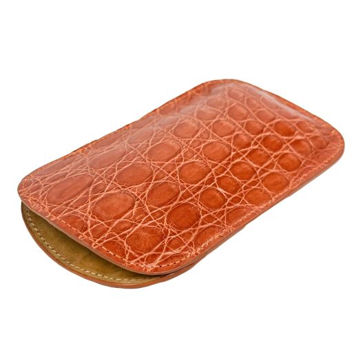 Glazed Caiman Eyeglass Case - Spice (64128)