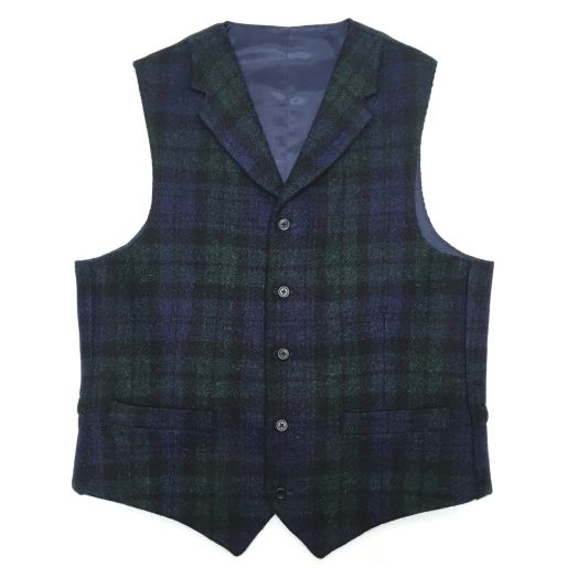 O'Connell's Harris Tweed Waistcoat - Blackwatch