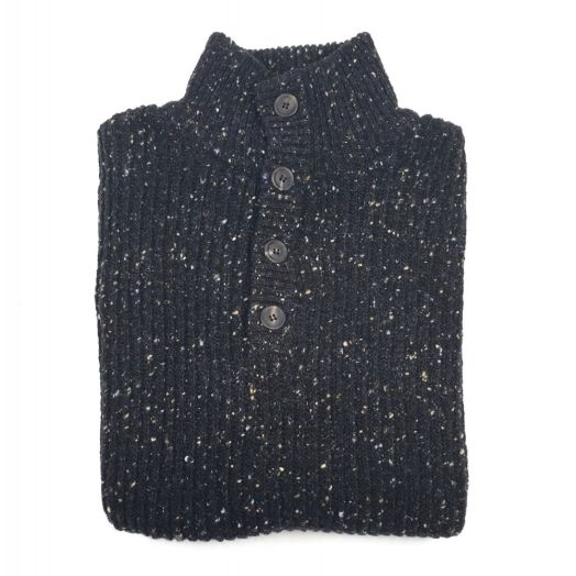 O'Connell's Heavy Merino Donegal Ribbed Henley - Sheelin