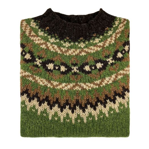 O'Connell's Icelandic Yoke Fair Isle Sweater - Aspen