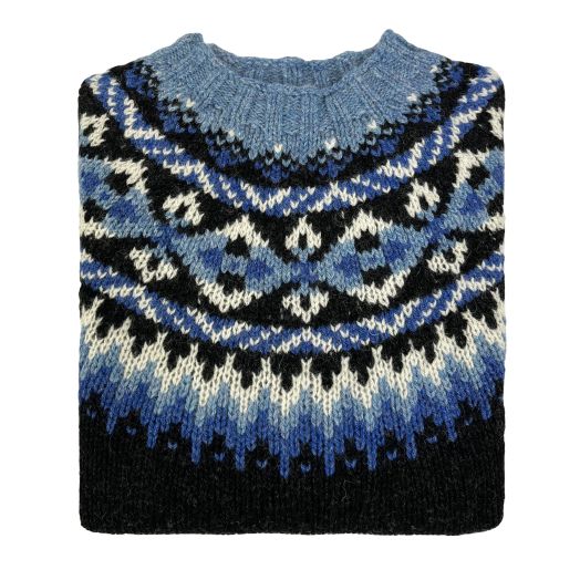 O'Connell's Icelandic Yoke Fair Isle Sweater - Charcoal