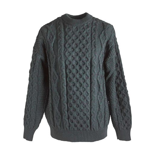 O'Connell's Irish Fisherman Aran Sweater - Blackwatch