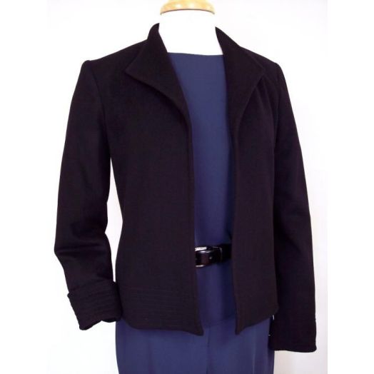 O'Connell's Women's Cashmere Wing Collar Jacket - Black (2399)