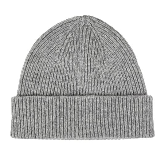 O'Connell's Lambswool Ribbed Knit Cap - Light Grey (118059)