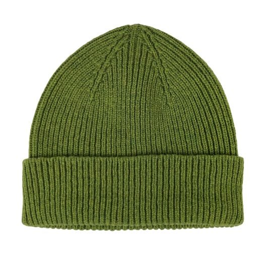 O'Connell's Lambswool Ribbed Knit Cap - Moss (118055)