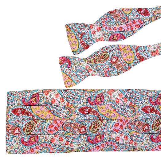 O'Connell's Liberty of London Cotton Cummerbund & Bow Tie Set - Bourton (84556)