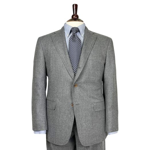 O'Connell's Lightweight Wool Flannel Suit - Cambridge Grey