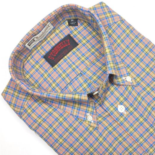 O'Connell's Long Sleeve Sport Shirt - Cotton Kashmyl - Dusk Plaid