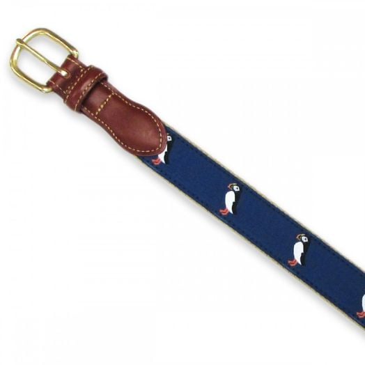 O'Connell's Motif Belt - Puffins - Navy