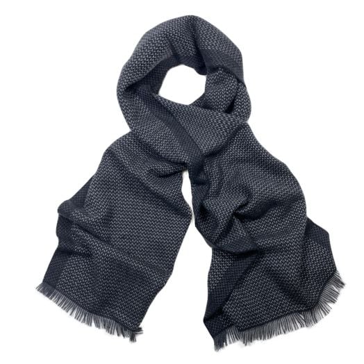 O'Connell's O'Connell's Basket Weave Wool Scarf - Black (79241)