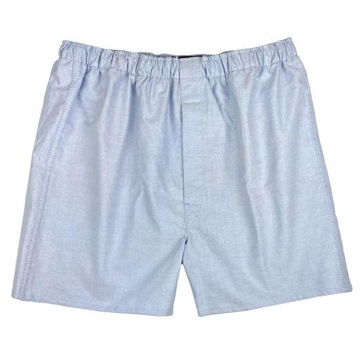 O'Connell's Oxford Cloth Boxer Shorts - Light Blue