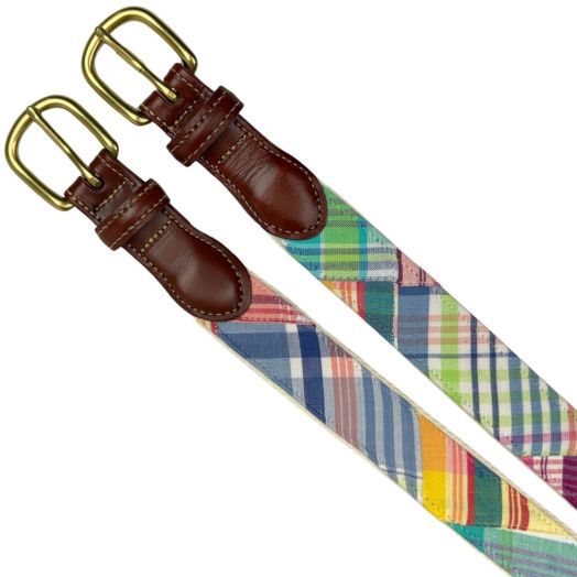 O'Connell's Patch Madras Belt - Surfside on Natural