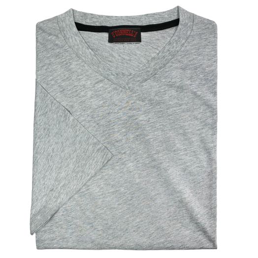 O'Connell's Pima Cotton V-Neck Tee - Grey