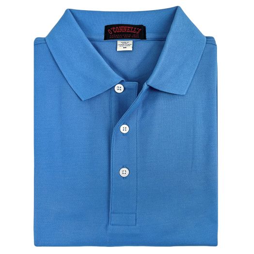 O'Connell's Pique Knit Polo Shirt - French Blue
