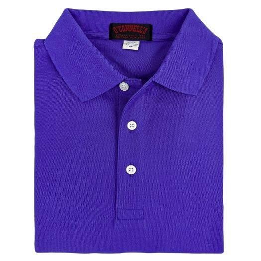 O'Connell's Pique Knit Polo Shirt - Royal Purple