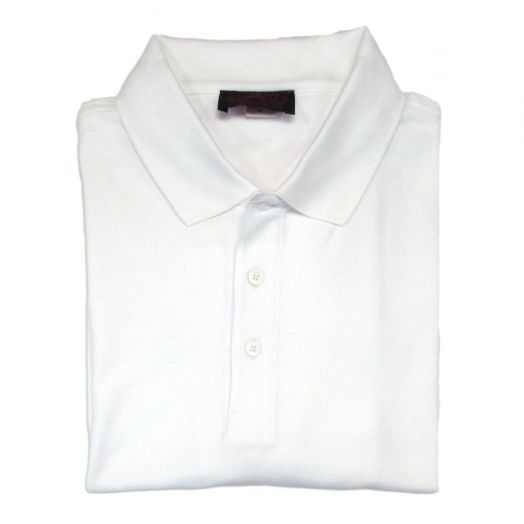 O'Connell's Pique Knit Polo Shirt - White (Trim Fit)