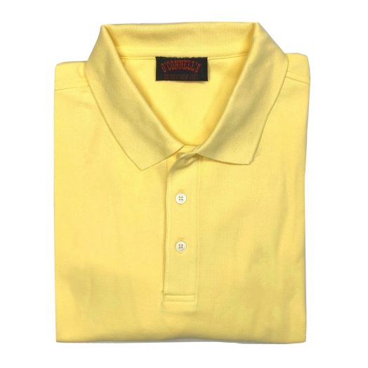 O'Connell's Pique Knit Polo Shirt - Yellow (Trim Fit)