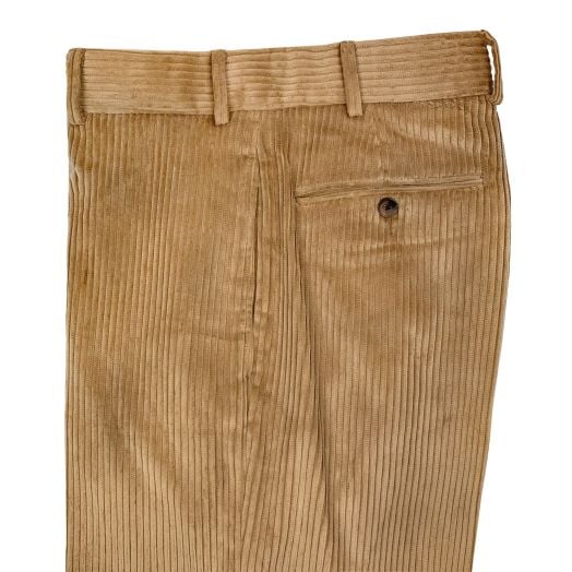 O'Connell's Plain Front 5-Wale Corduroy Trouser - Fawn