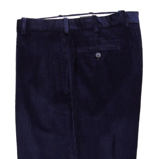 O'Connell's plain front 6-Wale Corduroy Trouser - Navy
