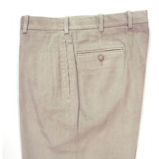 O'Connell's plain front 8-Wale Corduroy Trouser - Cream