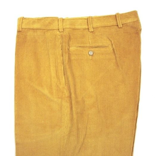 O'Connell's plain front 8-Wale Corduroy Trouser - Maize