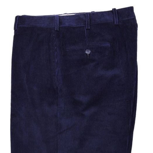 O'Connell's plain front 8-Wale Corduroy Trouser - Navy