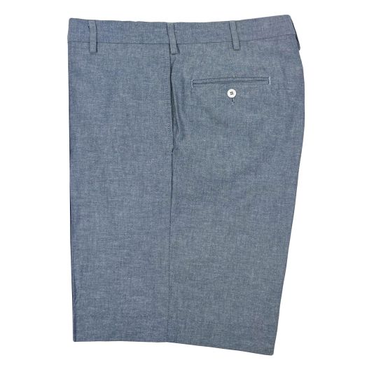 O'Connell's Plain Front Bermuda Shorts - Chambray - Navy