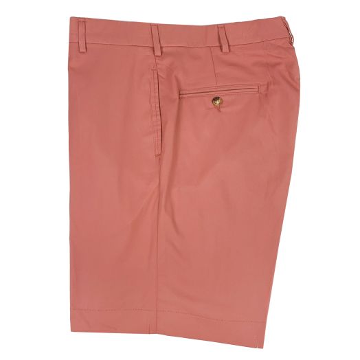 O'Connell's Plain Front Bermuda Shorts - Cotton Gabardine - Breton Red