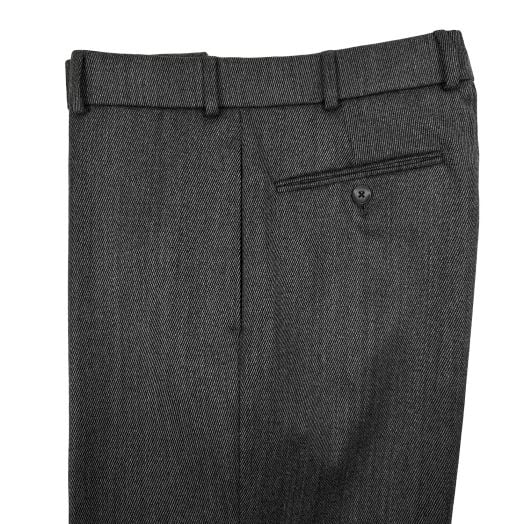 O'Connell's Plain Front Cavalry Twill Trousers - Charcoal Grey