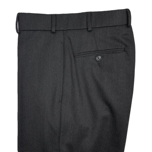 O'Connell's Plain Front Cavalry Twill Trousers - Dark Charcoal