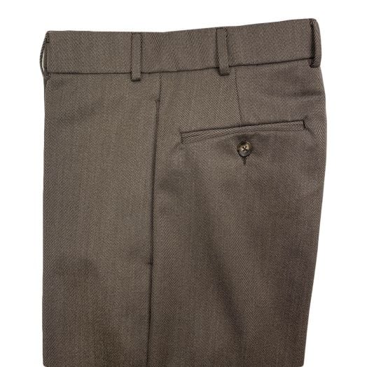 O'Connell's Plain Front Cavalry Twill Trousers - Dark Tan