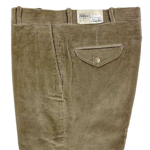O'Connell's plain front Corduroy Lined Trousers with pocket flap - Tan