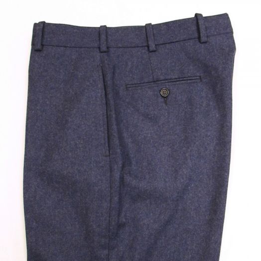 O'Connell's plain front Lambswool Flannel Trousers - Charcoal Blue